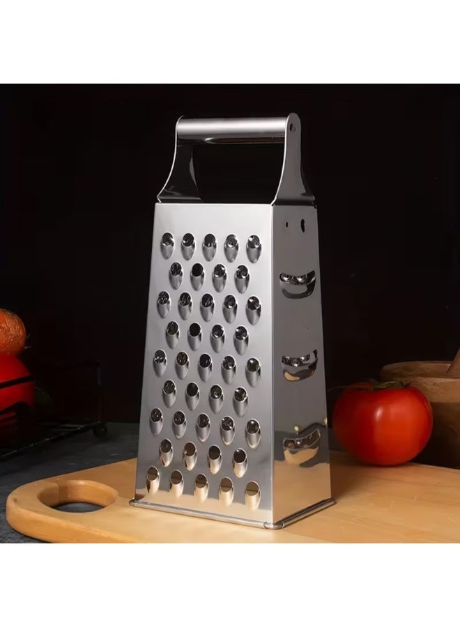 AMM 4-In-1 Premium Stainless Steel Grater for Shredding Cheese, Slicing Vegetables, And Mashing Or Grating - Image 1